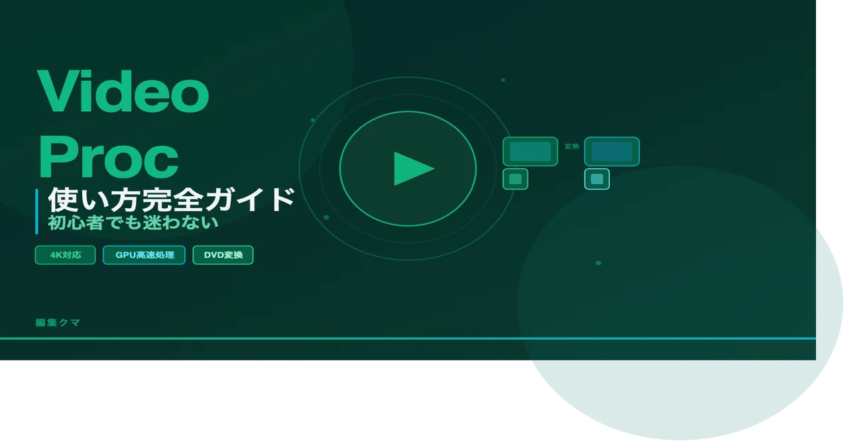 VideoProc使い方完全ガイド 初心者向け動画変換ソフト